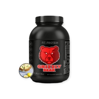 PROTEÍNA GRIZZLY BEAR GRIZZLY 100 % WHEY 2KG 60SV SABOR PIE DE LIMÓN - 1