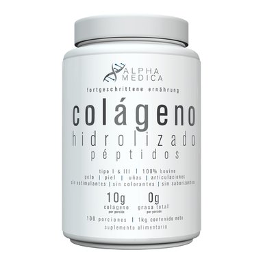 COLAGENO HIDROLIZADO PEPTIDOS 1KILO 100 SV - ALPHA MEDICA - 1