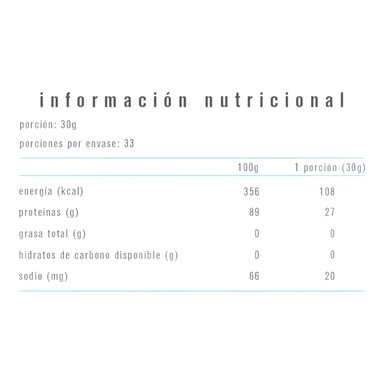 PROTEÍNA ALPHAMEDICA 100% WHEY PROTEIN ISOLATE 1KILO 33 SV - SIN SABOR - ALPHA MEDICA - 2
