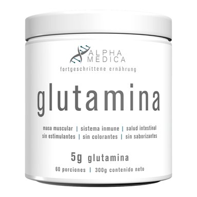 GLUTAMINA ALPHAMEDICA 300GR 60 SERVICIOS - ALPHA MEDICA - 1