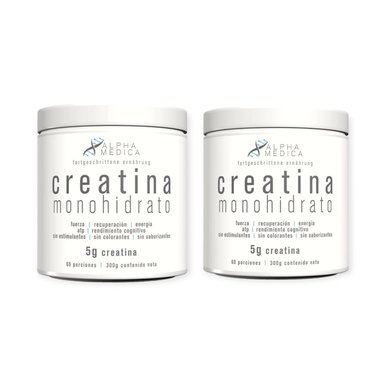 PACK 2 CREATINA ALPHA MEDICA MONOHIDRATADA 300 GR C/U - 1