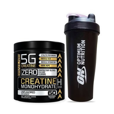 PACK CREATINA BRIAHLABS MONOHIDRATADA 300 GR + SHAKER - 1