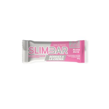 PACK 12 BARRA PROTEICA SLIM BAR BARRAS PROTEINA BERRIES A LA CREMA SLIMBAR 60 GR C/U - 3