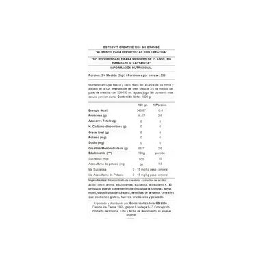 CREATINA OSTROVIT MONOHIDRATADA ORANGE 1 KG - 2