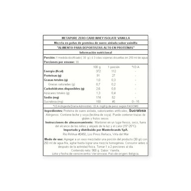 PROTEÍNA QNT METAPURE ISO WHEY ZERO MANGO 908GR - 2