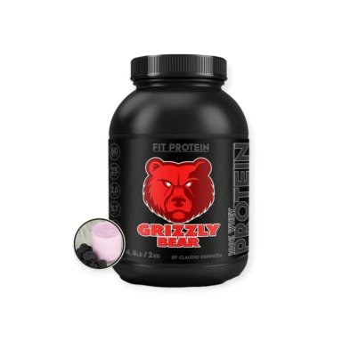 PROTEÍNA GRIZZLY BEAR FIT 2 KILOGRAMOS 60 SV MORA CREMA - 1