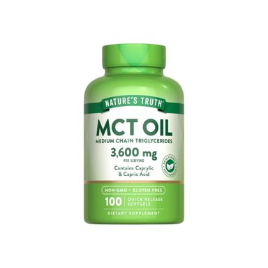 MCT OIL 3600MG 100 CAPSULAS - NATURE'S TRUTH - 1
