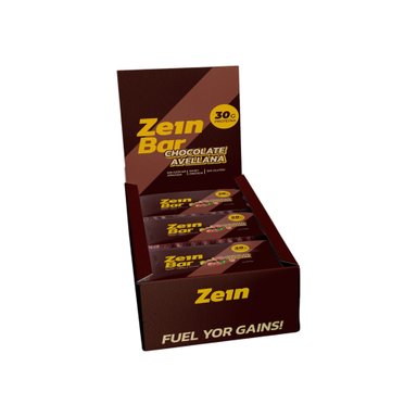 BOX DE 12 BARRAS DE PROTEINA ZEIN BAR CHOCOLATE AVELLANA 100GR - ZEIN - 1