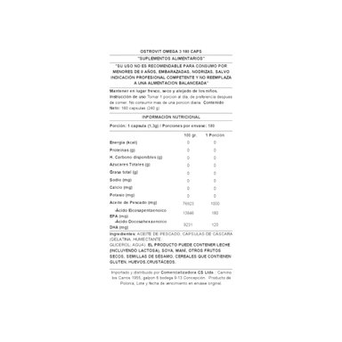 OMEGA 3 180 CAPSULAS - OSTROVIT - 2