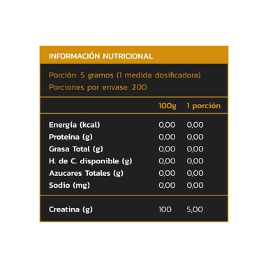 CREATINA MONOHIDRATADA Y MICRONIZADA SIN SABOR 1KG - ZEIN - 2