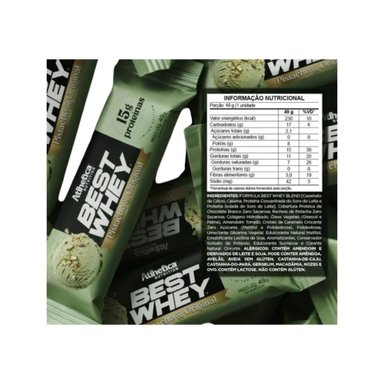 BOX DE 12 BARRAS BEST WHEY 15G PISTACHO & ORIGINAL - ATLHETICA - 2