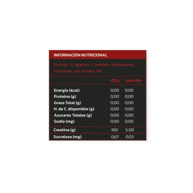 CREATINA MONOHIDRATADA Y MICRONIZADA 308GR CHERRY - ZEIN - 2