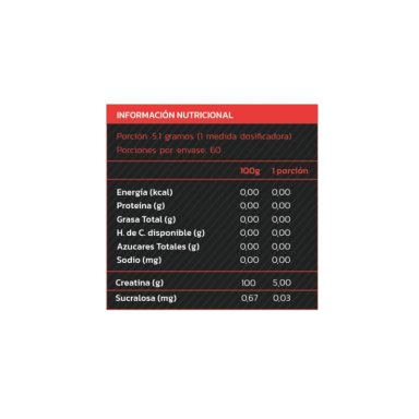 CREATINA MONOHIDRATADA Y MICRONIZADA 308GR MANGO - ZEIN - 2