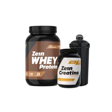 PACK PROTEINA WHEY CHOCOLATE 1.1KG + CREATINA 500GR - ZEIN - 1
