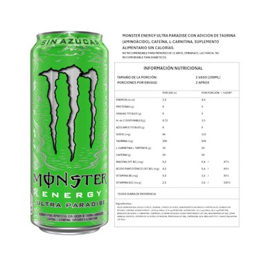 ENERGETICA ULTRA PARADISE SIN AZUCAR 473ML - MONSTER ENERGY - 2