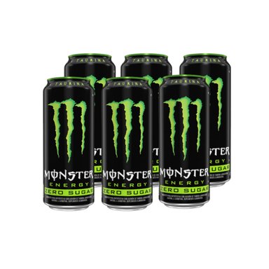 PACK X6 ENERGETICA GREEN ZERO AZUCAR 473ML - MONSTER ENERGY - 1