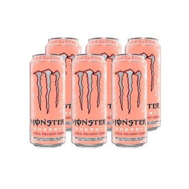 PACK X6 ENERGETICA ULTRA PEACHY KEEN SIN AZUCAR 473ML - MONSTER ENERGY - 1
