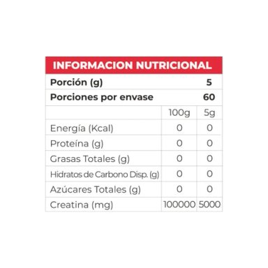 CREATINA MONOHIDRATADA 300GR 60 SERVICIOS - YOUR PROTEIN - 2