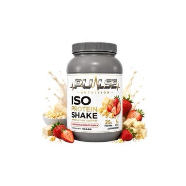 PROTEINA ISO SHAKE 2.2LB 33 SERVICIOS FRUTILLA CHOCOLATE BLANCO - PULSE NUTRITION - 1