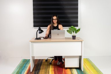 ESCRITORIO DE OFICINA CON CAJONERA VARADERO 120X60 CM - 9
