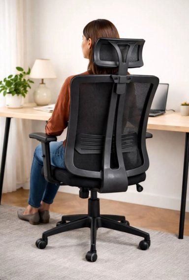 SILLA EJECUTIVA COSAS CASA NEGRO OFICINA PC ESCRITORIO GIRATORIA DOHA - 3