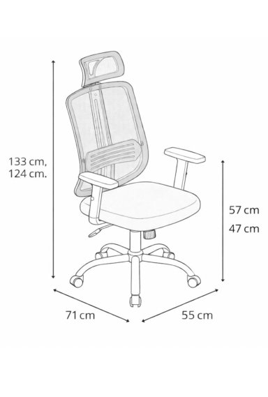 SILLA EJECUTIVA COSAS CASA NEGRO OFICINA PC ESCRITORIO GIRATORIA DOHA - 8