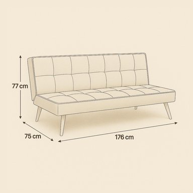 FUTON SOFA CAMA GRECIA GRIS - 7