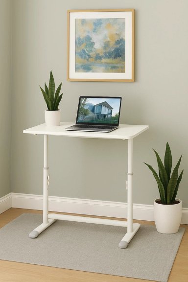ESCRITORIO CON ALTURA AJUSTABLE 80X60X63-86CM FUNCIONAL BILBAO BLANCO - 1