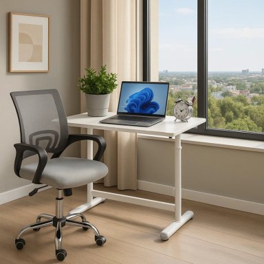 ESCRITORIO CON ALTURA AJUSTABLE 80X60X63-86CM FUNCIONAL BILBAO BLANCO - 6