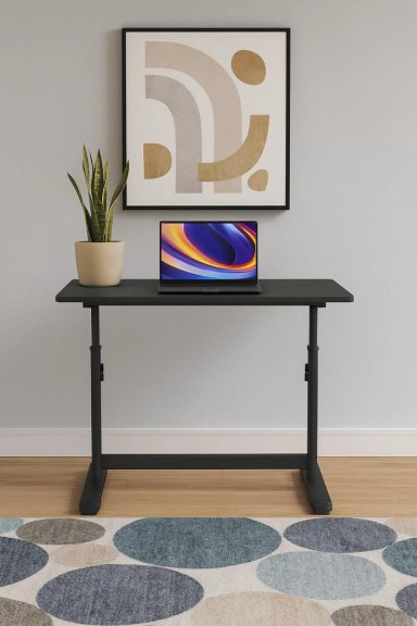 ESCRITORIO CON ALTURA AJUSTABLE 80X60X63-86CM FUNCIONAL BILBAO NEGRO - 1