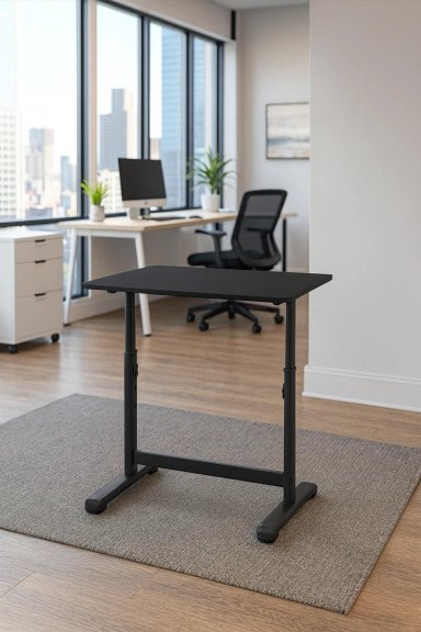 ESCRITORIO CON ALTURA AJUSTABLE 80X60X63-86CM FUNCIONAL BILBAO NEGRO - 2