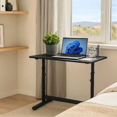 ESCRITORIO CON ALTURA AJUSTABLE 80X60X63-86CM FUNCIONAL BILBAO NEGRO - 7