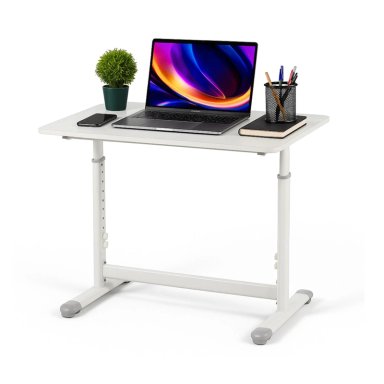 ESCRITORIO CON ALTURA AJUSTABLE 120X60X63-86CM FUNCIONAL TOLEDO BLANCO - 7