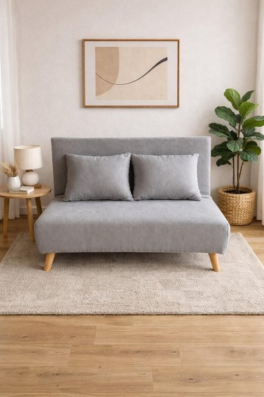 SILLON DOBLE SOFA CAMA PLEGABLE BEIRUT GRIS - 1