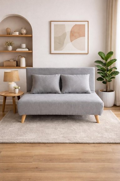 SILLON DOBLE SOFA CAMA PLEGABLE BEIRUT GRIS - 4