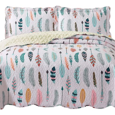 QUILT SHERPA PLUMAS 2 PLAZAS ESTAMPADO - 1