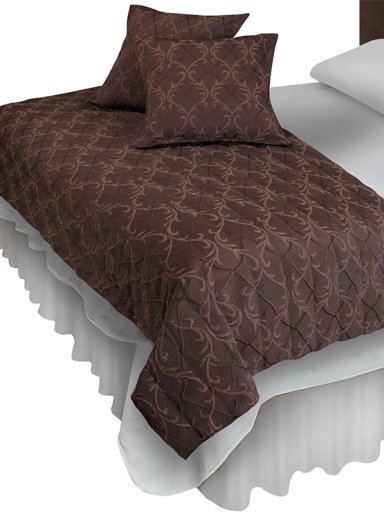 PIECERA MALLORCA BARROCO CHOCOLATE CON FUNDAS REVERSIBLE - 1