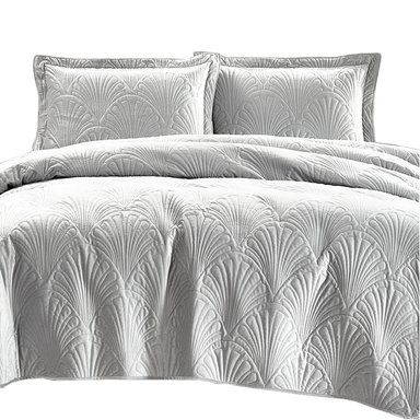 QUILT LISO VELVET PARIS GRIS PERLA SUPERKING - 1
