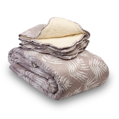 QUILT SHERPA SUPERKING HELECHOS CRUDO ESTAMPADO - 2