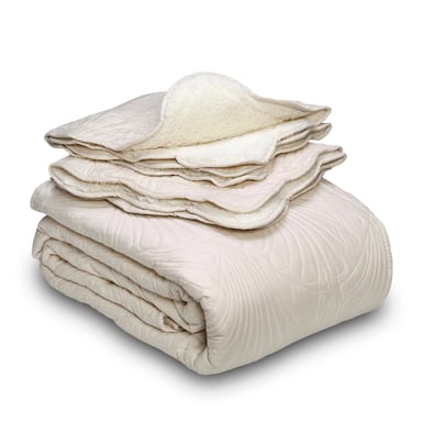 QUILT SHERPA PARIS LISO CRUDO 2 PLAZAS - 2