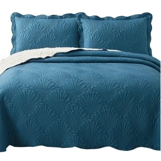 QUILT SHERPA PARIS LISO PETRÓLEO 2 PLAZAS - 1