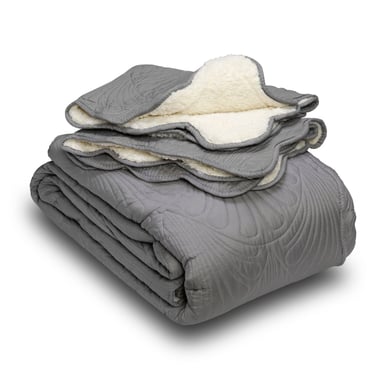 QUILT SHERPA PARIS LISO GRIS SUPERKING - 2