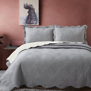 QUILT SHERPA PARIS LISO GRIS SUPERKING - 5