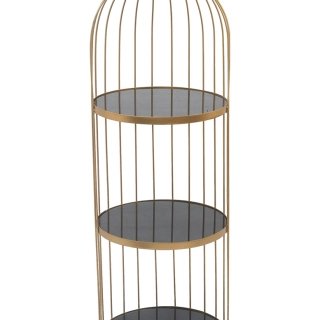 REPISA MALLORCA METAL DORADO DECOTARIVA PAJARITO GOLD 3 NIVELES - 1