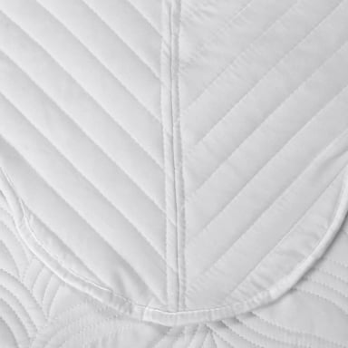 QUILT BORDADO BLANCO VERSAILLES LISO 2 PLAZAS - 3