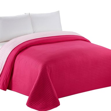 COBERTOR CALIFORNIA MAGENTA BICOLOR REVERSIBLE SIN FUNDA 1 PLAZA - 1