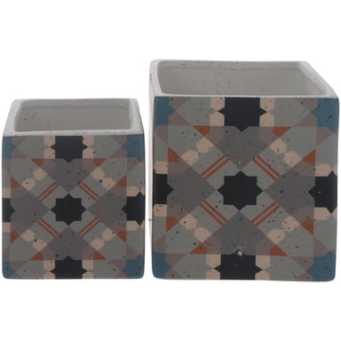 SET DE MACETAS DECORATIVA NAMIBIA 2 PIEZAS - 1