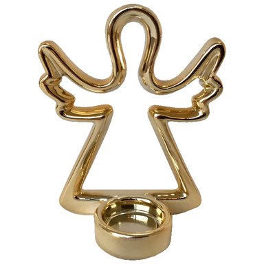 PORTAVELA DECORATIVO ANGEL NAVIDEÑO GOLD - 1