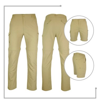 PANTALÓN TREKKING REGULAR FIT HOMBRE ANDESLAND OUTDOOR APPAREL BEIGE UPF50 DESMONTABLE ANDESLAND - 7