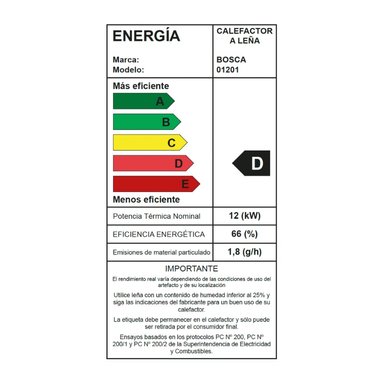 ESTUFA A LEÑA GOLD 500 BLACK VISION CHARCOAL - 3